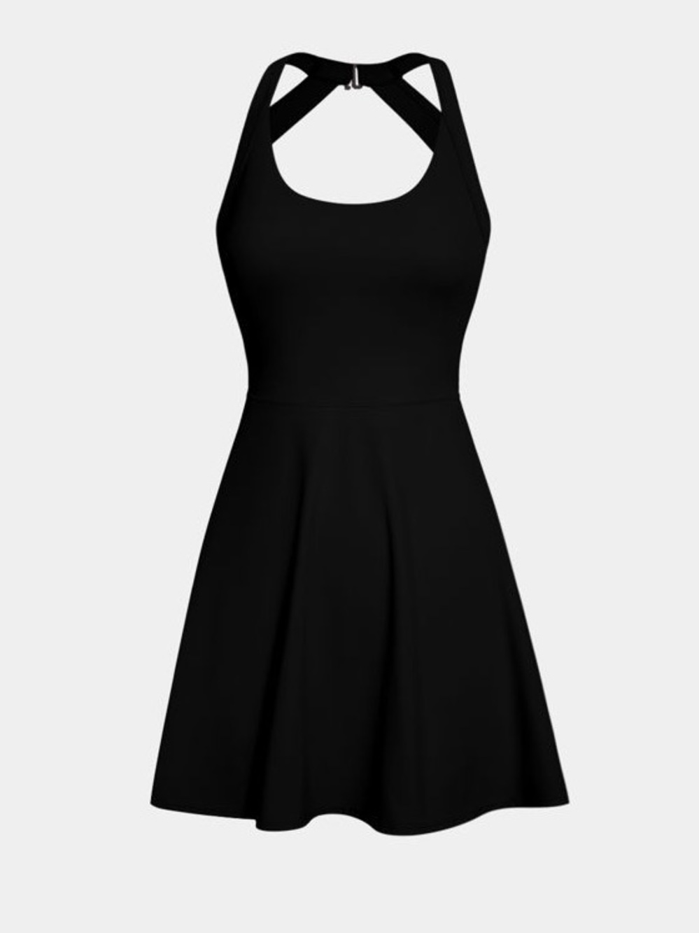 HALARA Softlyzero Airy Black Fit & Flare Dress